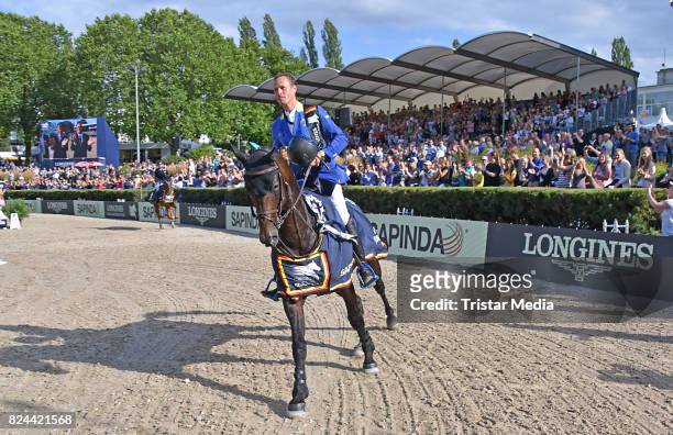 Christian Ahlmann during the Global Jumping at Longines Global Champions Tour at Sommergarten unter dem Funkturm on July 29, 2017 in Berlin, Germany.