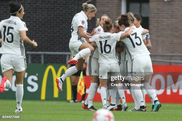 Isabel Kerschowski of Germany women, Linda Dallmann of Germany women, Sara Dabritz of Germany women during the UEFA WEURO 2017 quarter finale match...