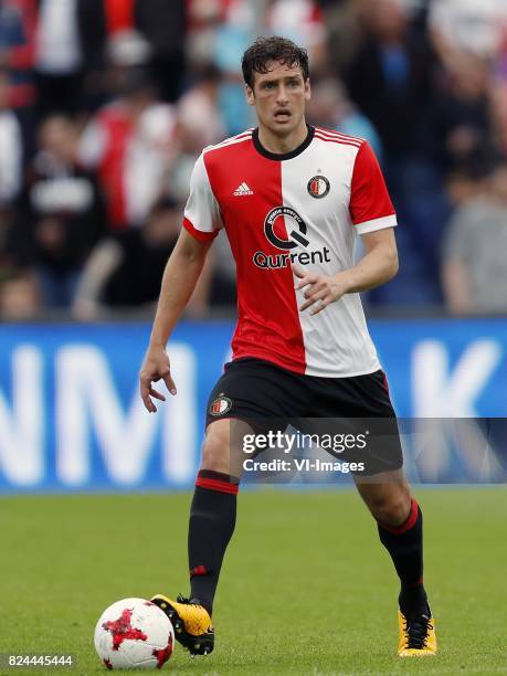 Eric Botteghin of Feyenoord during the pre-season friendly match between Feyenoord Rotterdam and Real Sociedad at the Kuip on July 29, 2017 in...