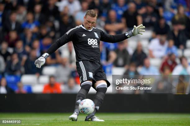 Birmingham goalkeeper David Stockdale in action during the Pre Season Friendly match between Birmingham City and Swansea City at St Andrews on July...