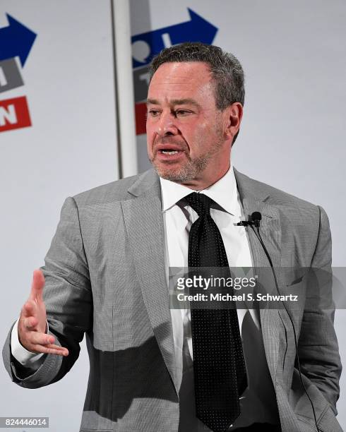 David Frum speaks during his appearance at Politicon 2017 at Pasadena Convention Center on July 29, 2017 in Pasadena, California.