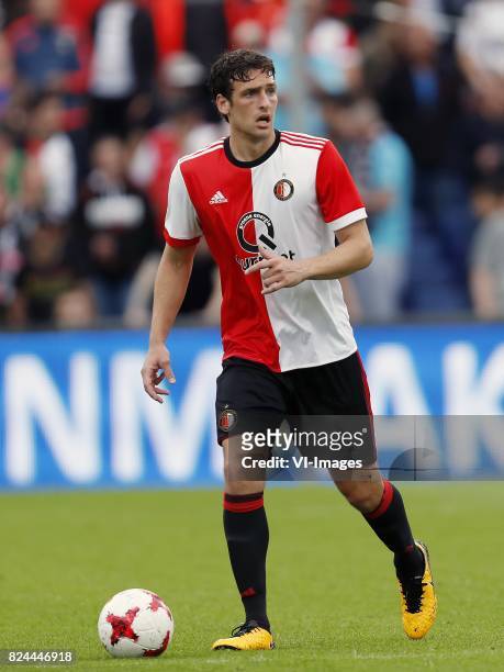 Eric Botteghin of Feyenoord during the pre-season friendly match between Feyenoord Rotterdam and Real Sociedad at the Kuip on July 29, 2017 in...