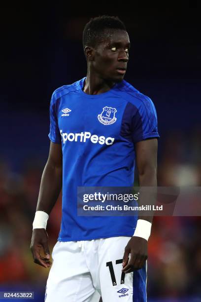 Idriss Gueye of Everton looks on during the UEFA Europa League Third Qualifying Round First Leg match between Everton and MFK Ruzomberok at Goodison...