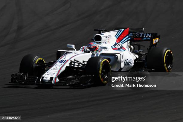 Paul di Resta of Great Britain driving the Williams Martini Racing Williams FW40 Mercedes on track during the Formula One Grand Prix of Hungary at...