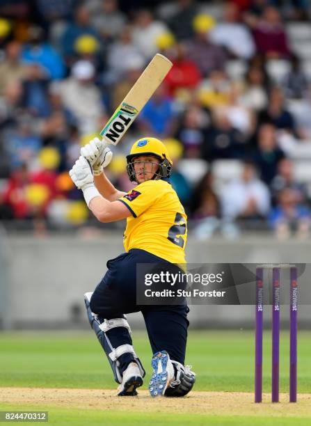 Bears batsman Adam Hose hits out during the Natwest T20 Blast match between Birmingham Bears and Lancashire Lightning at Edgbaston on July 30, 2017...