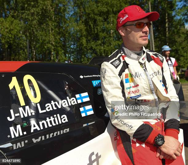 Jyvaskyla , Finland - 30 July 2017; Jari-Matti Latvala of Finland during service of the Neste Rally Finland in Lempaa, Finland.