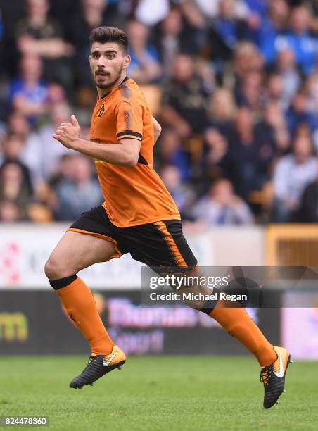 Ruben Neves of Wolves in action during the pre-season friendly match between Wolverhampton Wanderers and Leicester City at Molineux on July 29, 2017...