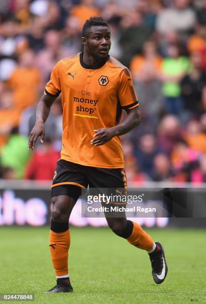 Bright Enobakhare of Wolves looks on during the pre-season friendly match between Wolverhampton Wanderers and Leicester City at Molineux on July 29,...