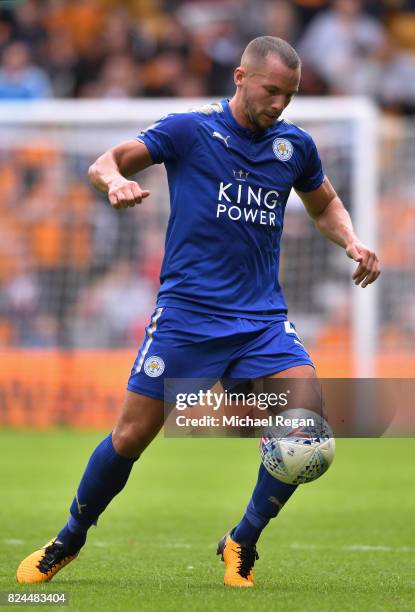 Danny Drinkwater of Leicester in action during the pre-season friendly match between Wolverhampton Wanderers and Leicester City at Molineux on July...