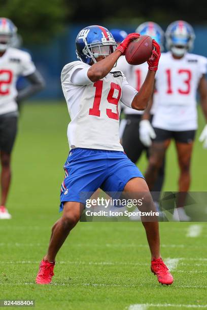 New York Giants wide receiver Travis Rudolph during 2017 New York Giants training camp on July 29 at Quest Diagnostics Center in East Rutherford, NJ.