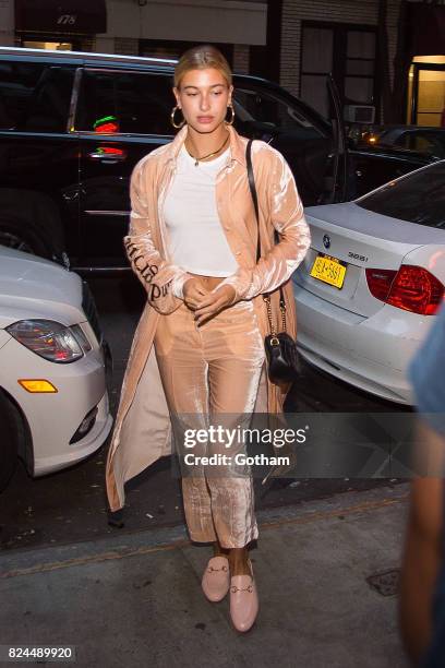 Model Hailey Baldwin is seen in NoHo on July 30, 2017 in New York City.