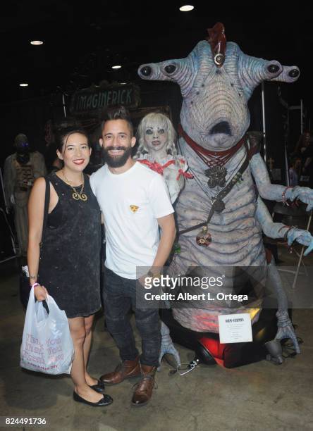 Makeup artist Cat Paschen and Niko Gonzalez from SyFy's "Face Off" attend Day 1 of Midsummer Scream Halloween Festival held at Long Beach Convention...