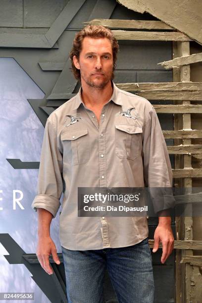 Matthew McConaughey attends "The Dark Tower" photocall at the Whitby Hotel on July 30, 2017 in New York City.