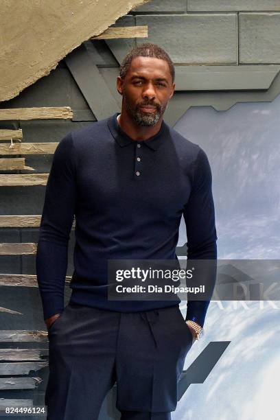 Idris Elba attends "The Dark Tower" photocall at the Whitby Hotel on July 30, 2017 in New York City.