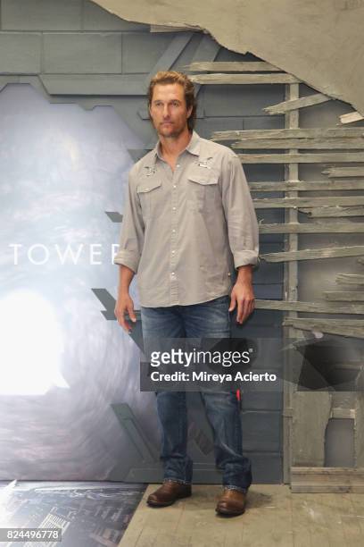 Actor Matthew McConaughey attends "The Dark Tower" photo call at the Whitby Hotel on July 30, 2017 in New York City.