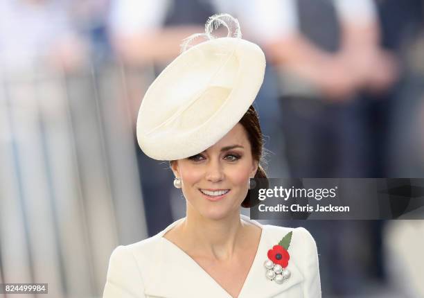 Prince William, Duke of Cambridge and Catherine, Duchess of Cambridge attend the Last Post ceremony, which has taken place every night since 1928, at...