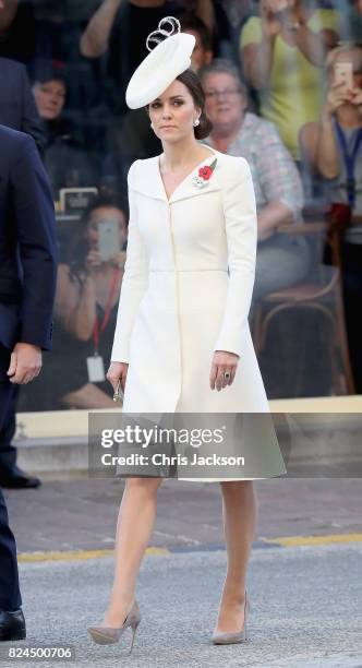 Prince William, Duke of Cambridge and Catherine, Duchess of Cambridge attend the Last Post ceremony, which has taken place every night since 1928, at...