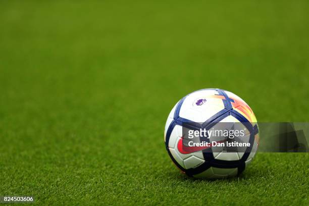 The 2017/18 match ball before the pre-season friendly match between AFC Bournemouth and Valencia CF at Vitality Stadium on July 30, 2017 in...