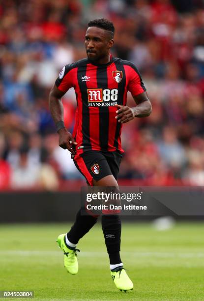 Jermain Defoe of AFC Bournemouth applauds a team-mate off the pitch during the pre-season friendly match between AFC Bournemouth and Valencia CF at...