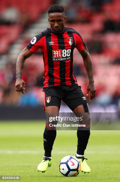 Jermain Defoe of AFC Bournemouth applauds a team-mate off the pitch during the pre-season friendly match between AFC Bournemouth and Valencia CF at...