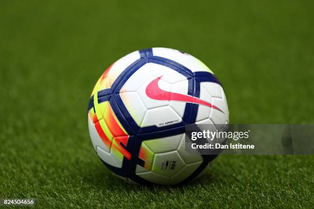 The 2017/18 match ball before the pre-season friendly match between AFC Bournemouth and Valencia CF at Vitality Stadium on July 30, 2017 in...