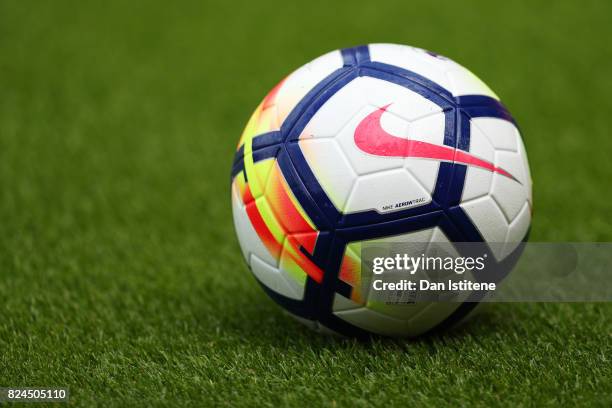 The 2017/18 match ball before the pre-season friendly match between AFC Bournemouth and Valencia CF at Vitality Stadium on July 30, 2017 in...