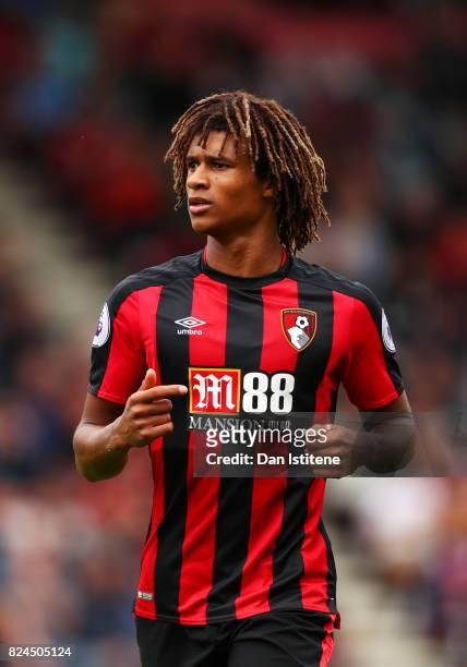 Nathan Ake of AFC Bournemouth in action during the pre-season friendly match between AFC Bournemouth and Valencia CF at Vitality Stadium on July 30,...