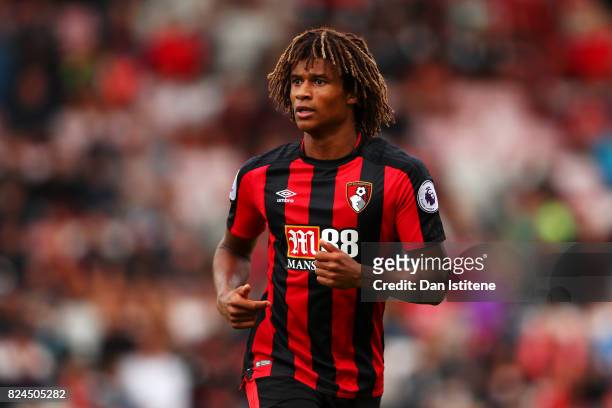 Nathan Ake of AFC Bournemouth in action during the pre-season friendly match between AFC Bournemouth and Valencia CF at Vitality Stadium on July 30,...