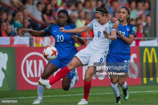 Kadidiatou Diani of France women, Jodie Taylor of England women, Sakina Karchaoui of France women during the UEFA WEURO 2017 quarter finale match...