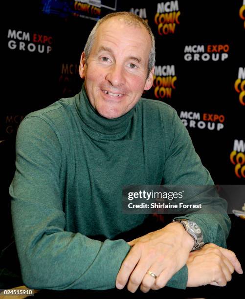 Chris Barrie attends MCM Comic Con at Manchester Central on July 30, 2017 in Manchester, England.