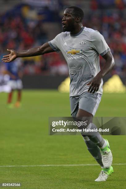 Romerlu Lukaku of Manchester United in action against Valerenga today at Ullevaal Stadion on July 30, 2017 in Oslo, Norway.