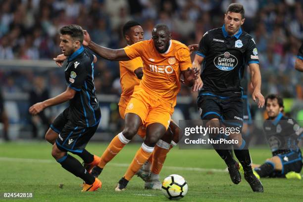 Porto's French forward Marega during the pre-season friendly between FC Porto and Deportivo da Corunha, at Dragao Stadium on July 30, 2017 in Porto,...