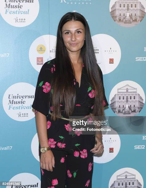 Adriana Pozueco attends the Luis Fonsi Universal Music Festival concert at The Royal Theater on July 30, 2017 in Madrid, Spain.
