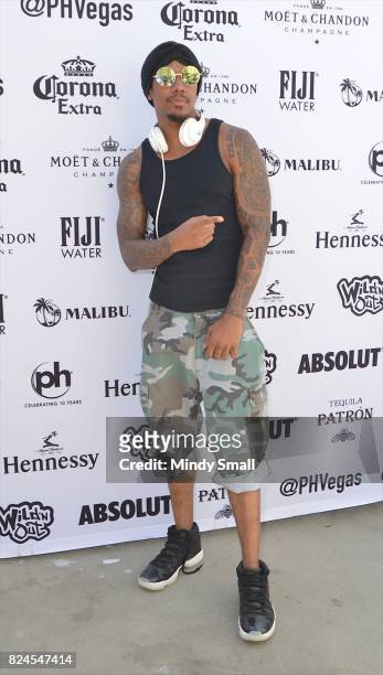 Actor/media personality Nick Cannon arrives at the World Wildest Pool Party series at Planet Hollywood Resort & Casino on July 30, 2017 in Las Vegas,...