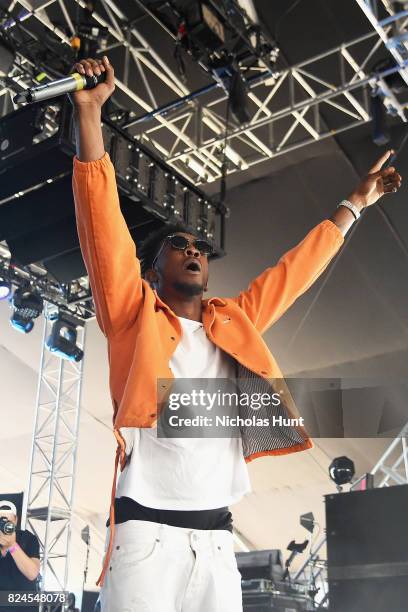 Rapper Desiigner performs onstage with Mura Masa at The Pavilion during the 2017 Panorama Music Festival - Day 3 at Randall's Island on July 30, 2017...