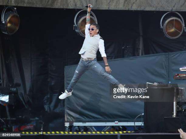 Arnel Pineda of Journey performs onstage during The Classic East - Day 2 at Citi Field on July 30, 2017 in New York City.