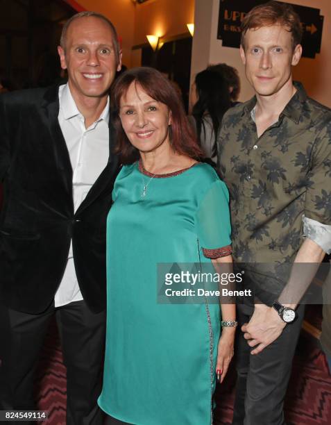 Robert Rinder, director Arlene Phillips and Edward Watson attend a drinks reception celebrating 'Gala For Grenfell', a special gala bringing together...