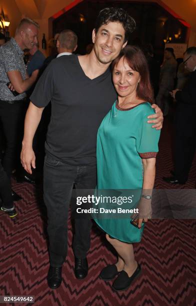 Adam Garcia and director Arlene Phillips attend a drinks reception celebrating 'Gala For Grenfell', a special gala bringing together a host of the...