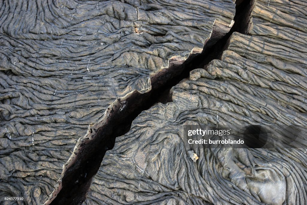 Old solidified lava covers every inch of this volcanic island