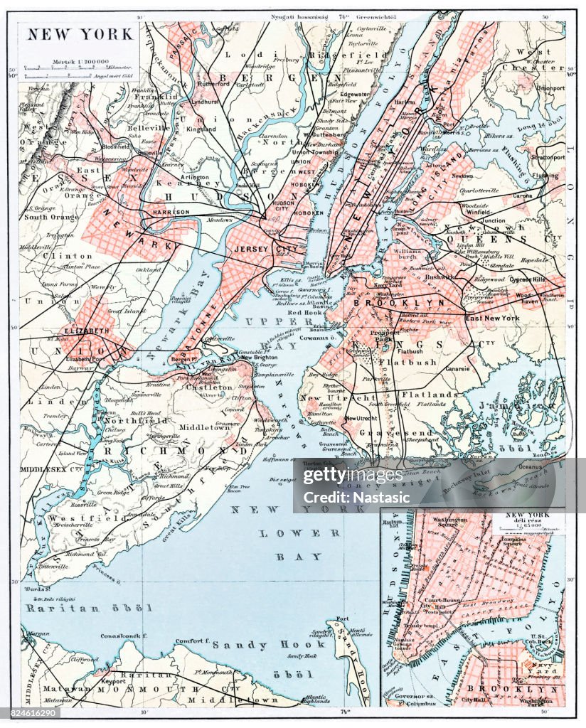 Map of New York city 1896