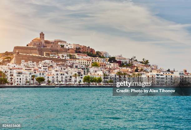 dalt vila of eivissa - alex day stock pictures, royalty-free photos & images