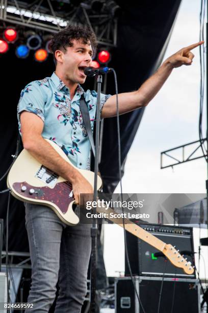 Max Kerman of the Arkells performs during day 2 of the Mo Pop Festival at Detroit Riverfront on July 30, 2017 in Detroit, Michigan.