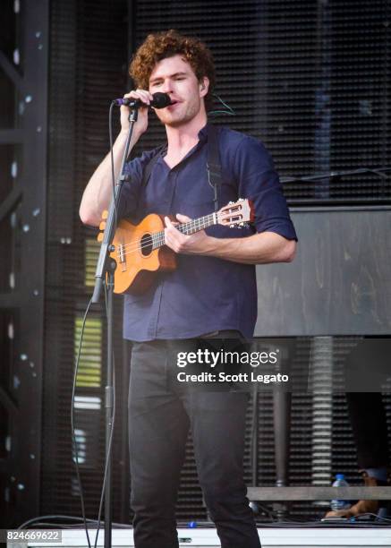 Vance Joy performs during day 2 of the Mo Pop Festival at Detroit Riverfront on July 30, 2017 in Detroit, Michigan.