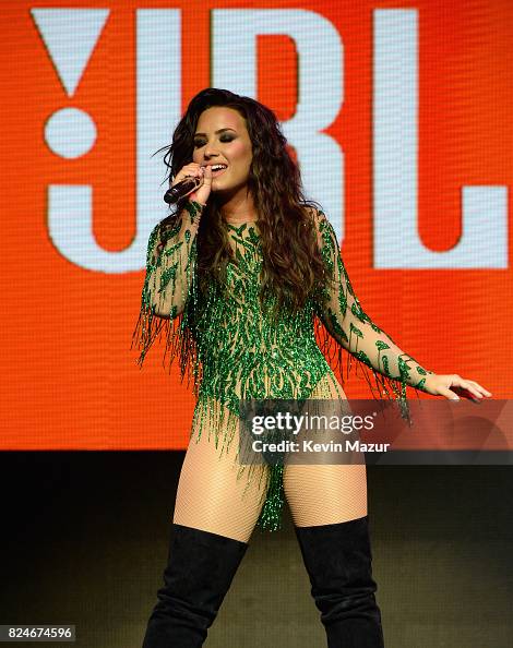 Recording artist Demi Lovato performs at JBL Fest, an exclusive