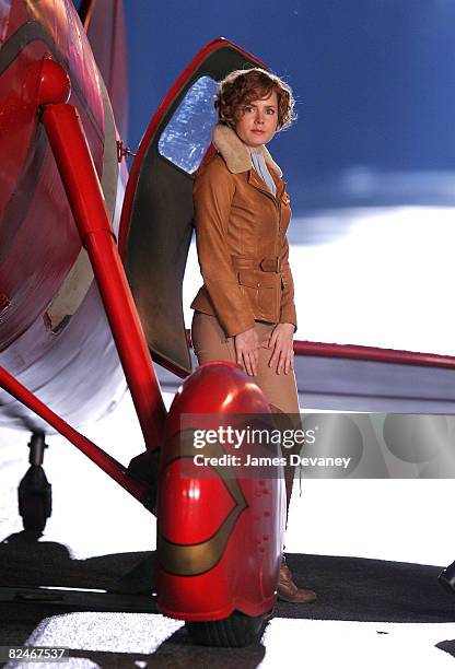 Actress Amy Adams on location for "Night at the Museum 2: Battle of the Smithsonian" at the Natural Museum of History on August 18, 2008 in New York...