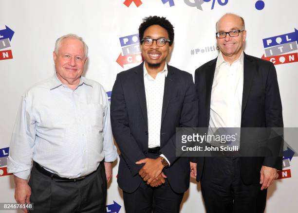 William Kristol, Vann Newkirk and Mike Allen at Politicon at Pasadena Convention Center on July 30, 2017 in Pasadena, California.