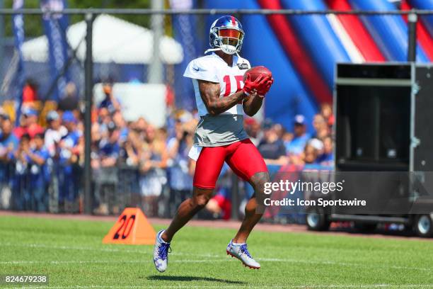 New York Giants wide receiver Brandon Marshall during 2017 New York Giants Training Camp on July 30 at Quest Diagnostics Center in East Rutherford,...