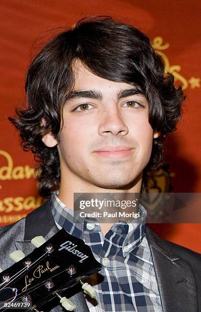 Joe Jonas at the unveiling of the Jonas Brothers Wax Figures at Madame Tussauds on August 18, 2008 in Washington, D.C..