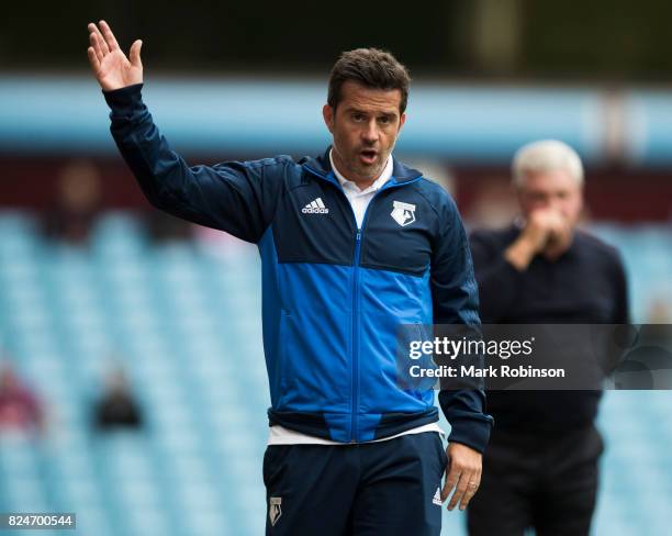 Manager of Watford Marco Silva during the pre season friendly match between Aston Villa and Watford at Villa Park on July 29, 2017 in Birmingham,...