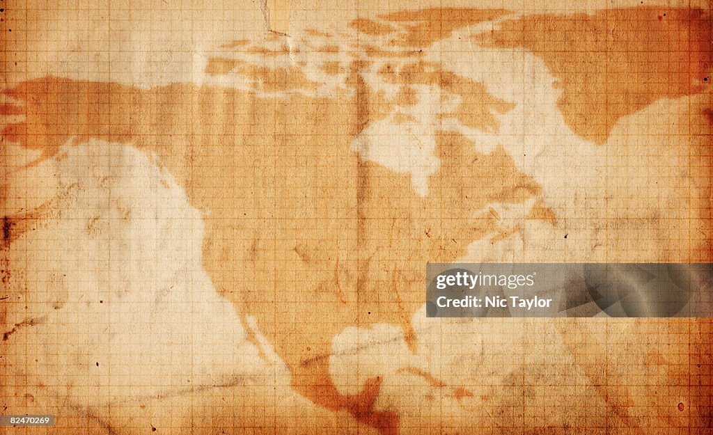 Vintage Map - North America
